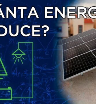 Potencia de energía generada por paneles solares